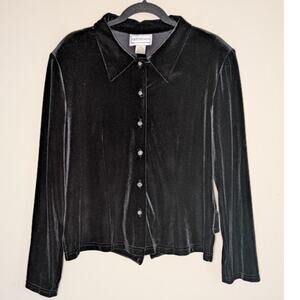 Y2K 90s Grunge Karin Stevens Sz 16 Open Back Velvet Top Dark Romantic Whimsigoth